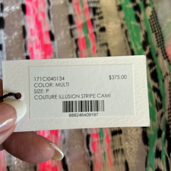 NEW Milly crop top halter top stripes multicolored size small - Picture 11 of 14